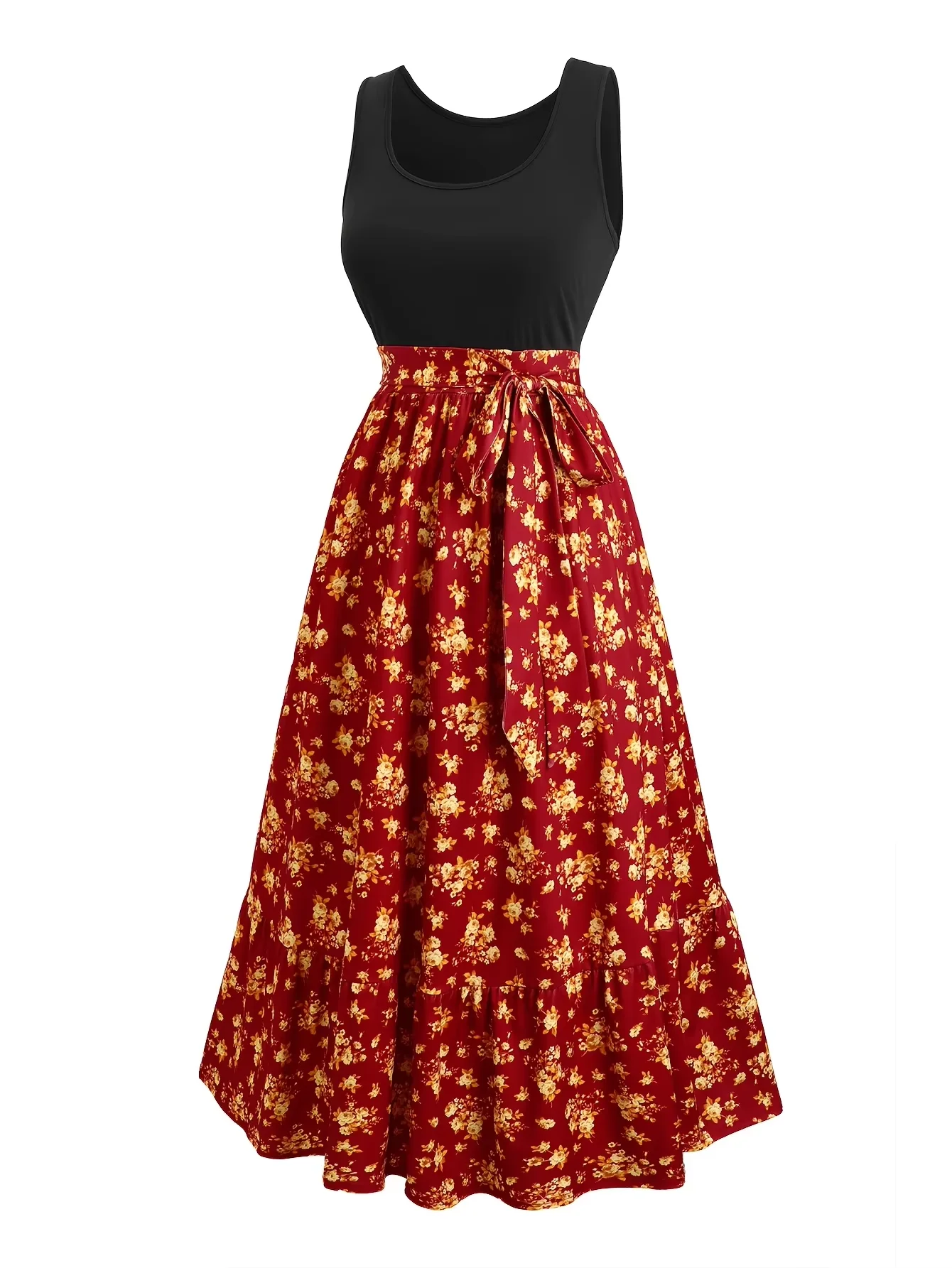 Um conjunto de duas peças de casaco casual para meninas estilo praia plus size e um vestido colete floral que vendem bem na Europa e América
