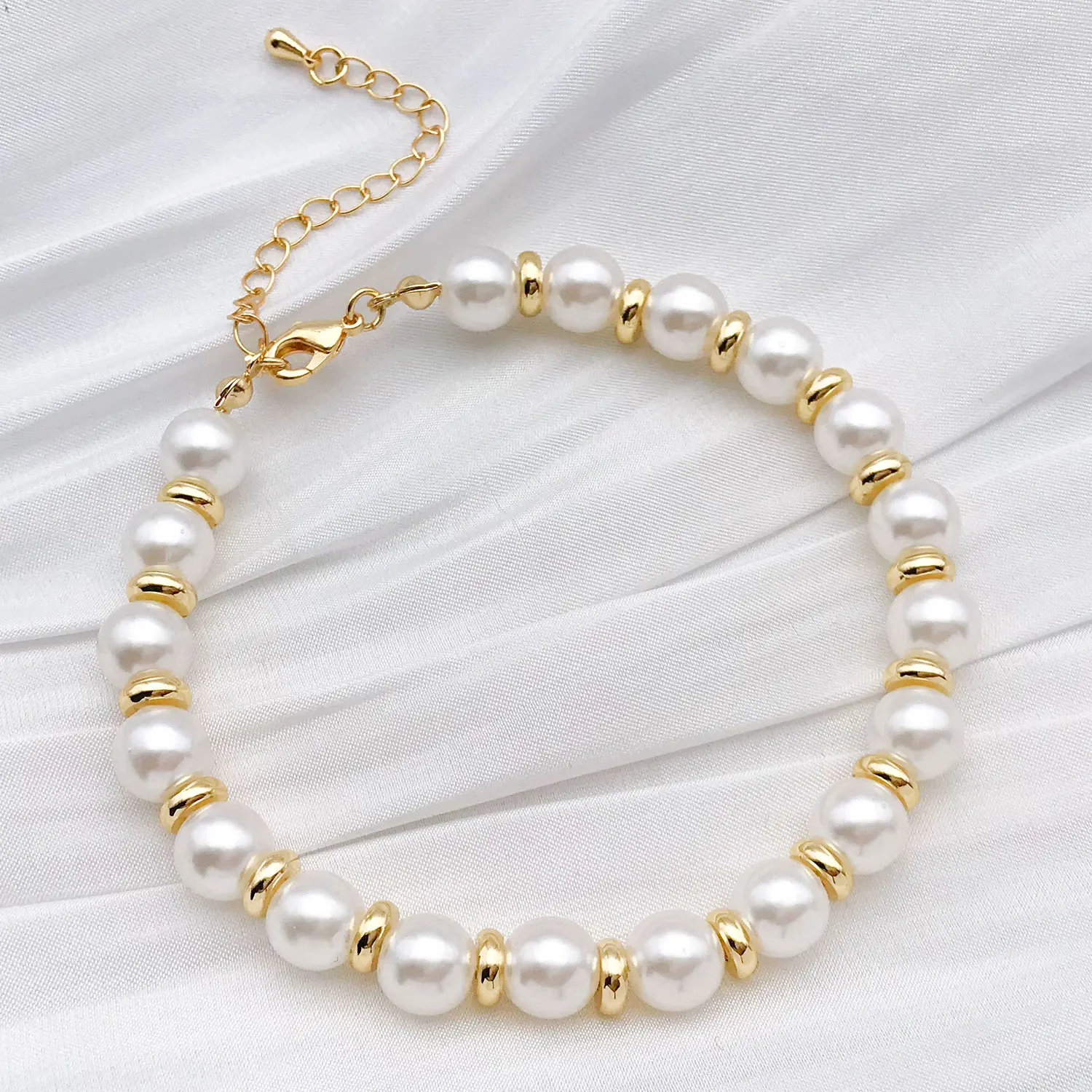 20pcs 18K Real Gold Plated Brass Flat Spacer Beads, Large Hole Spacer Beads Loose Beads For DIY Jewelry Making Accessories image 5