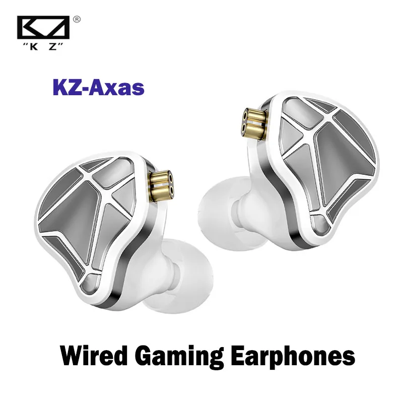KZ AXAS HiFi Gaming Earbuds DSP Bass Sound Localization Professional In Ear Monitor Wired Headphones