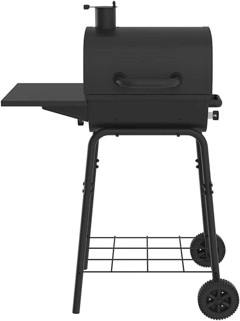 

17.5 Charcoal Barrel BBQ Grill with Side Shelf, Barbecue Grill, for Outdoor Cooking, Camping, Patio, Garden, Backyard, Black