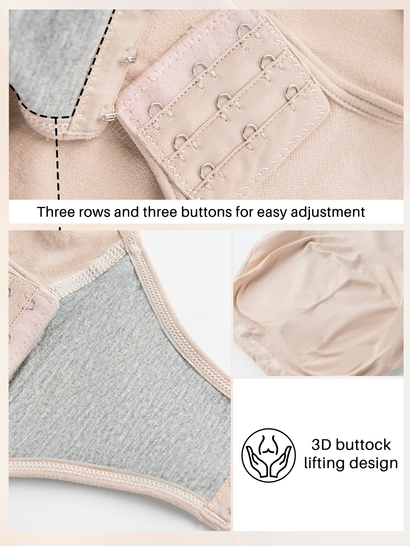 1 ks dámské spandexové elastické body stahovací prádlo s dlouhým rukávem, tvarující tělo, bříško, ovládání bříška, otevřený rozkrok, kulatý výstřih, bezešvé tvarující prádlo, nové - náhled 6