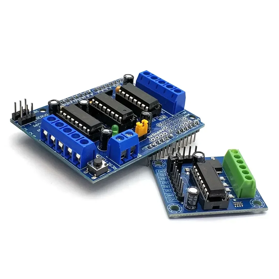 L293D двойной щиток привода двигателя для Arduino Duemilanove, плата расширения привода двигателя, щит управления двигателем Mini L293D