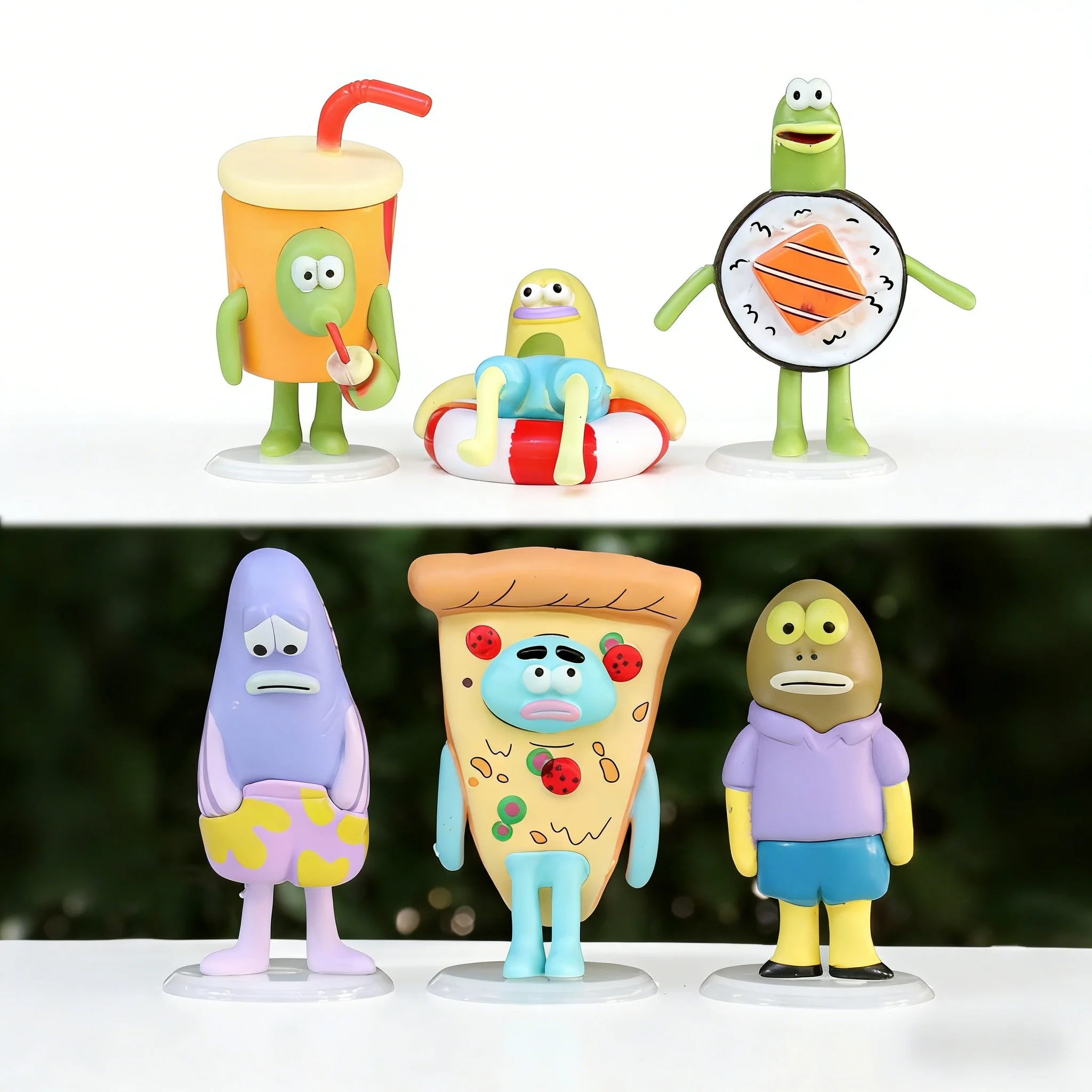 

New Trendy Toy: SpongeBob SquarePants Bikini Bottom Resident Doll, Mini Figurine, Desktop Decoration Ornament