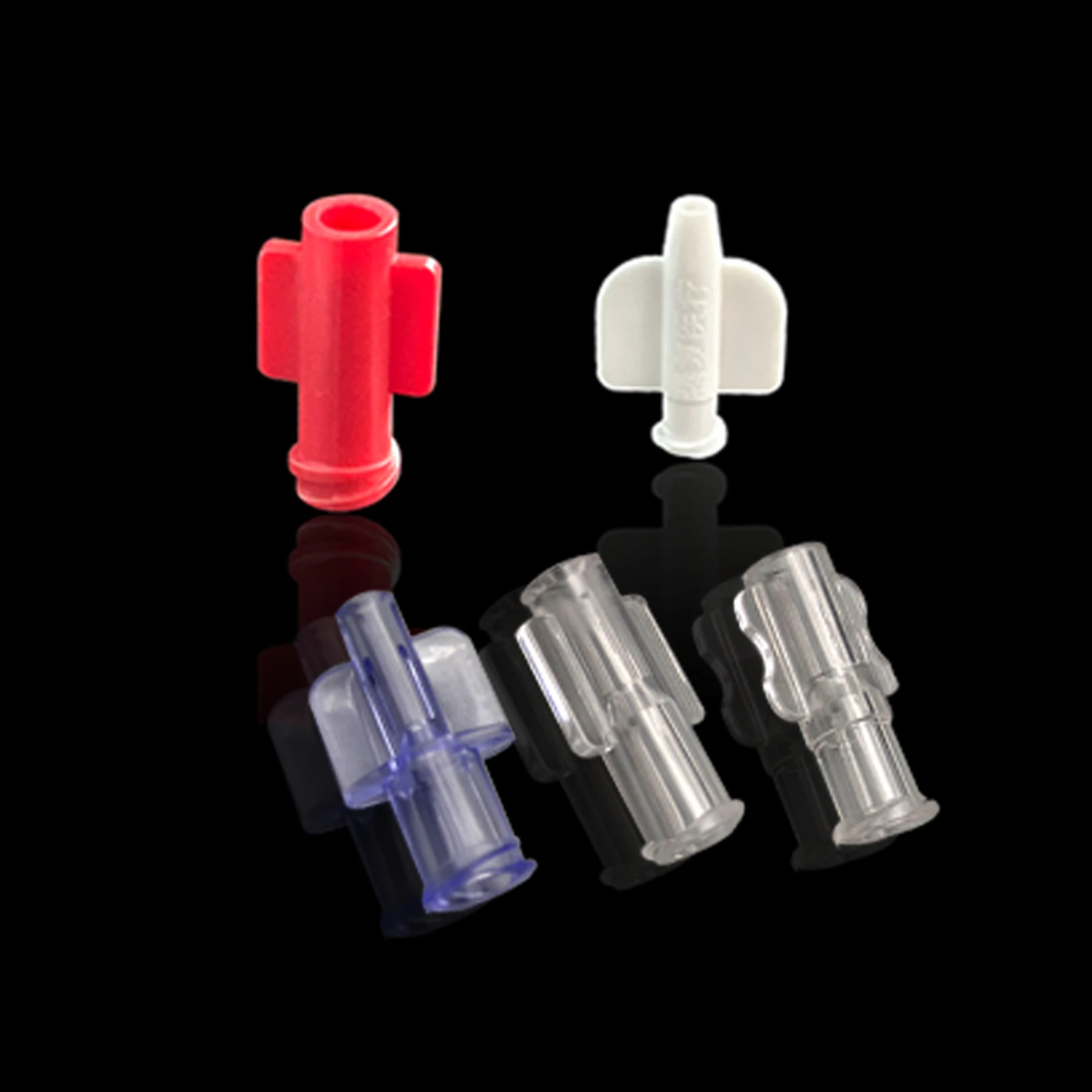 

100-Piece Luer Lock Female Connectors, compatible with Luer systems and catheter systems, for medical and laboratory use.