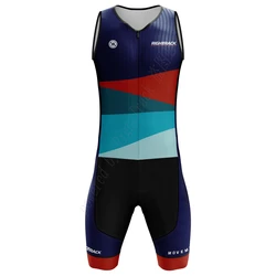 World Triathlon Men's Trisuit Sleeveless Skinsuit Clothing Swimming Cycling Running Competition RIGHTTRACK Apparel