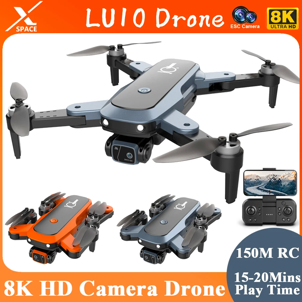 

LU10 Drone with 8K Camera Rc Drones Hd Dual Camera Quadcopter Flying Toys Aerial Photography Remote Control Aircraft Helicopters