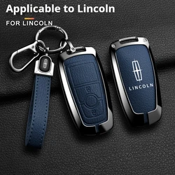 Alloy Car Key Cover Case for Lincoln Continental MKC MKZ MKX Navigator Z Nautilus Aviator Corsair 2017 2018 2019 2022 Keychain