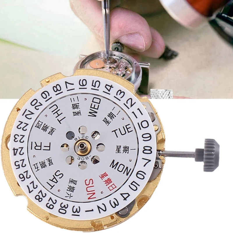 8200 Movement Mechanical Movement 8205 Double Calendar Movement 3Pin Movement For Miyota