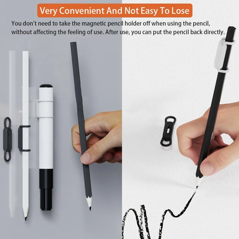 12 шт., силиконовые магнитные держатели для карандашей