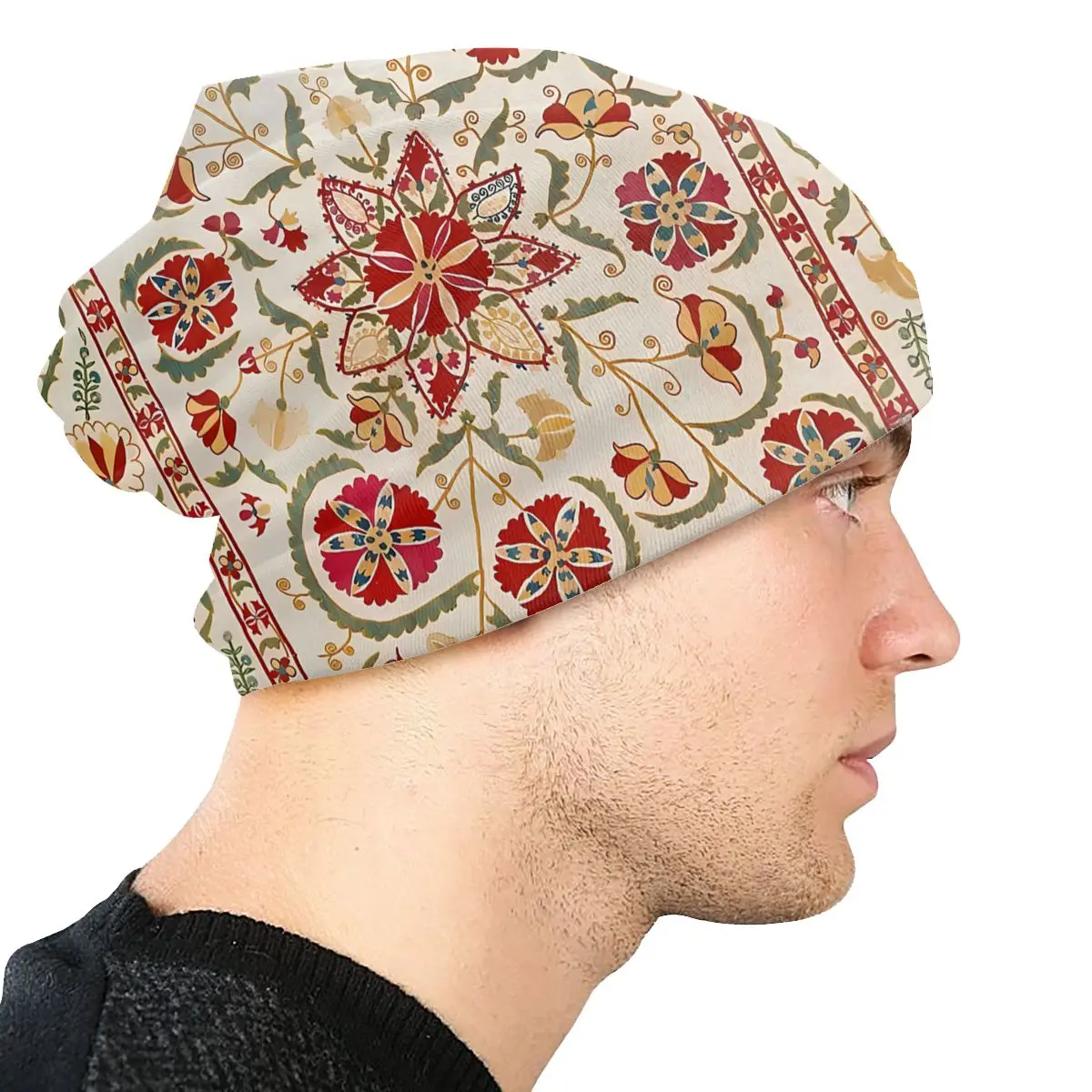 Gorros finos para exteriores, gorro con estampado bordado, gorro de alta calidad, turbante Nurata Bokhara, Suzani Suzanne