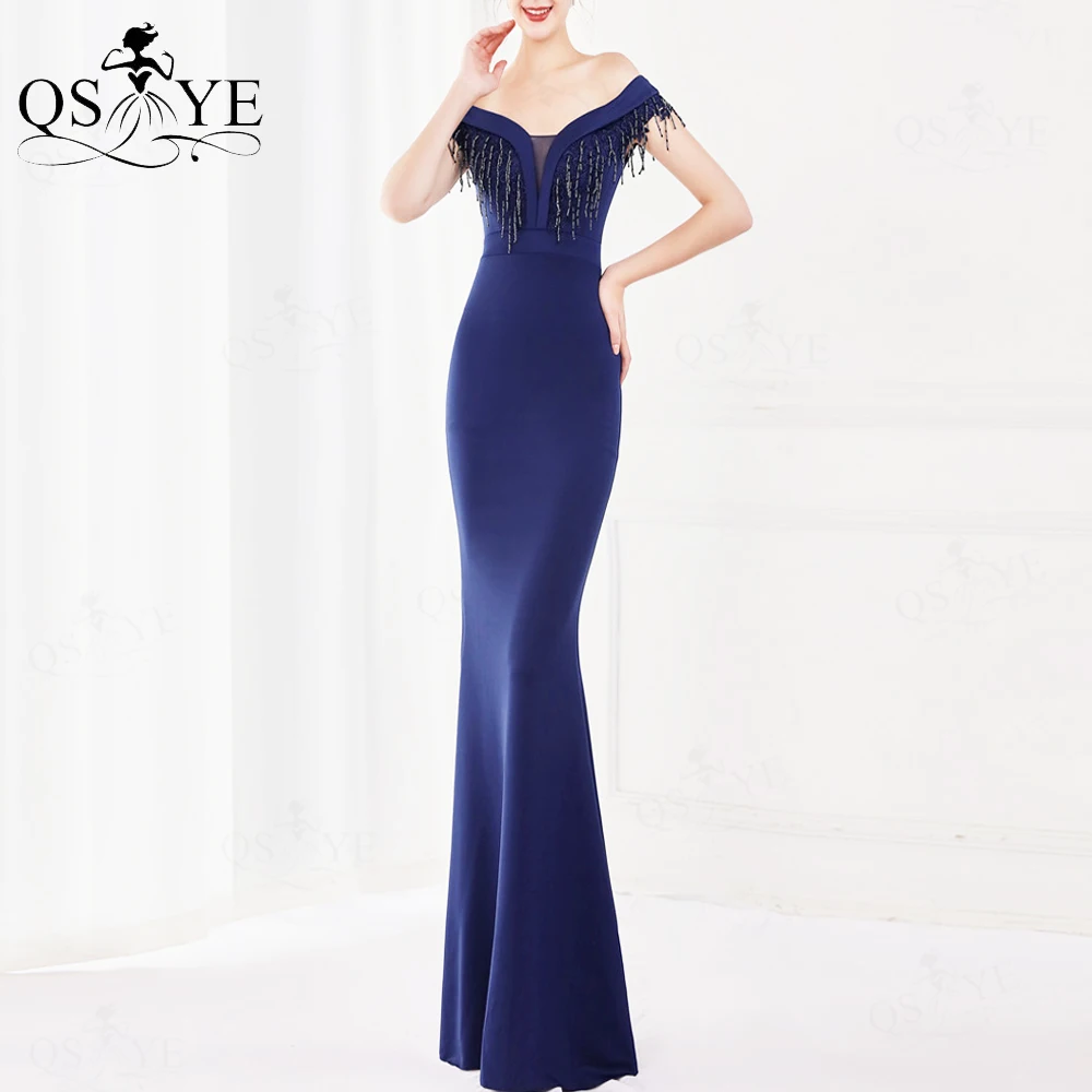 QSYYE – robe de soirée de forme sirène pour femmes, tenue de bal, grande taille, lien spécial, US18