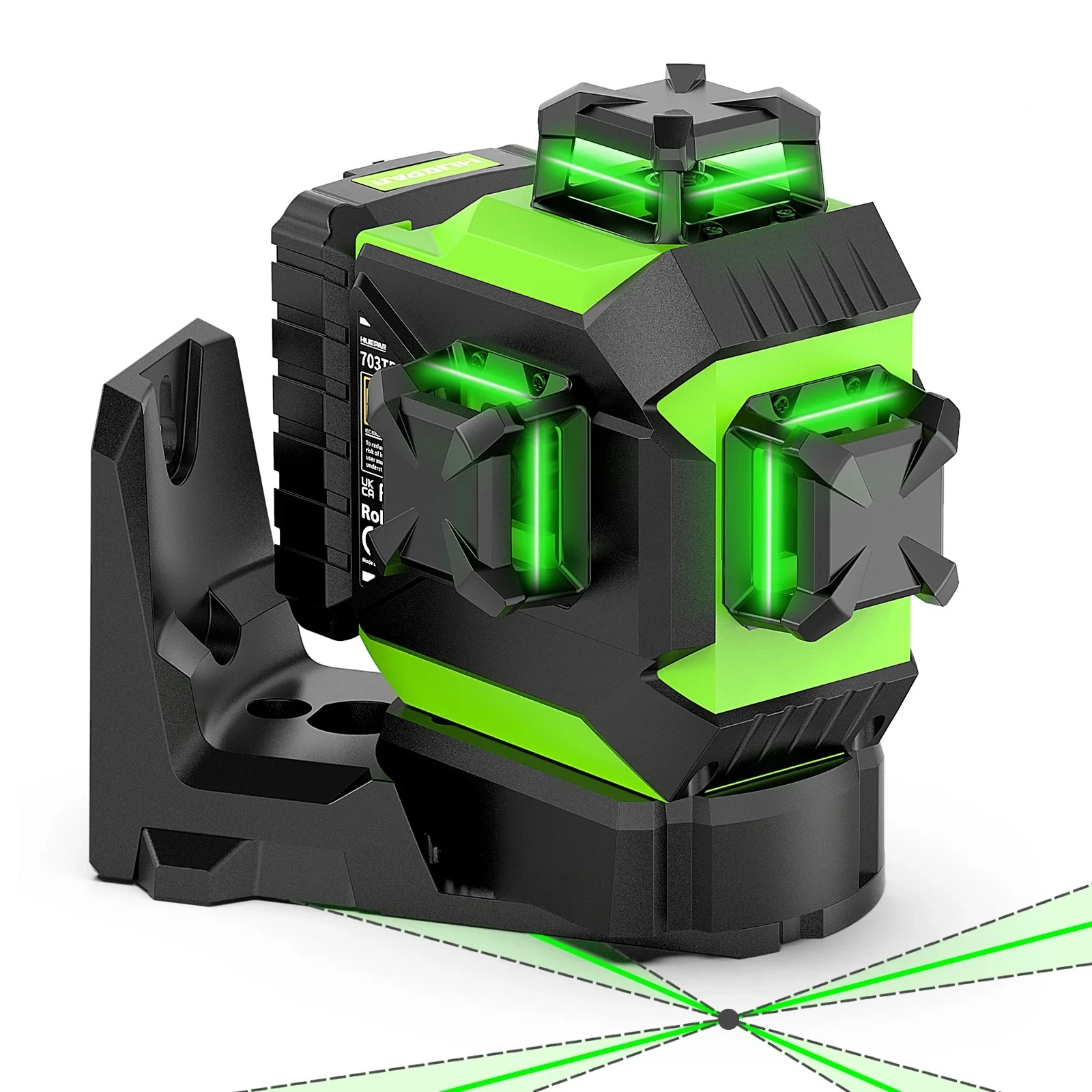 جهاز تسوية بالليزر 703TR ثلاثي - مراجعة Laser Level 3D Cross Line Self Leveling وسعره