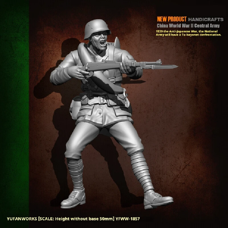 

1/24 Resin Model Figure National Army Soldiers Gk Micro Miniature 3d Printed White Model Toy Unassembled And Unpainted Kit