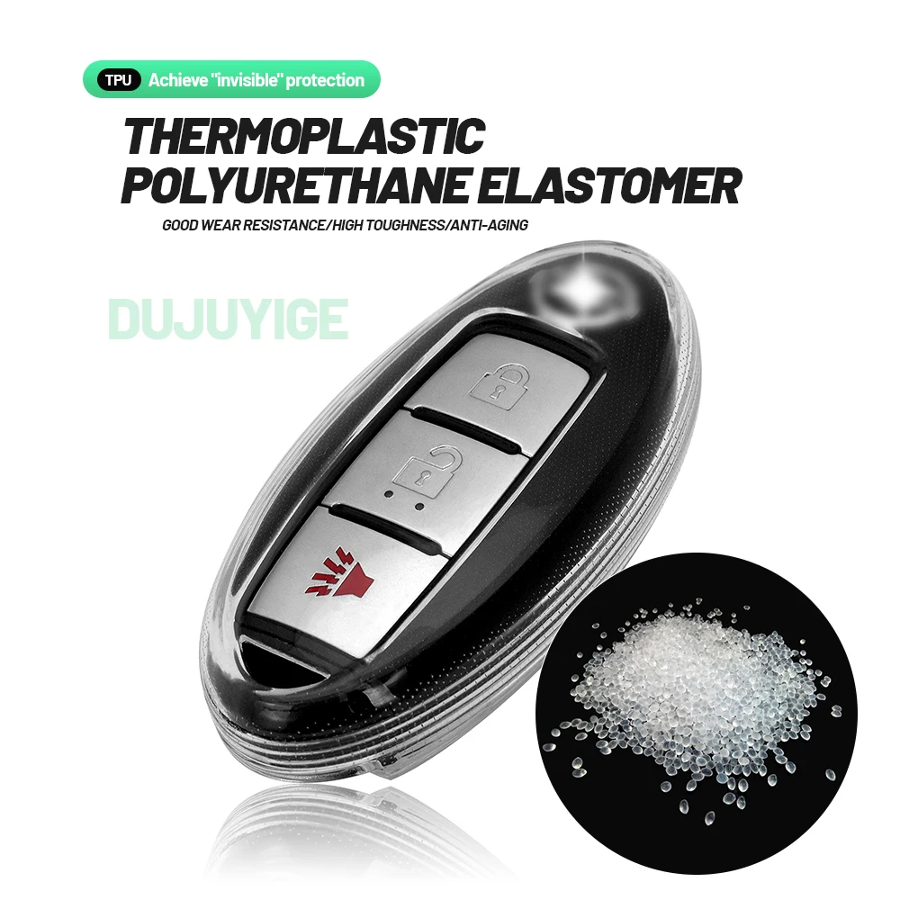 Clear TPU Car Key Case For Infiniti FX35 FX45 S50 2003-2008 Key Fob Cover Protector Shell Auto Accessories 2004 2005 2006 2007