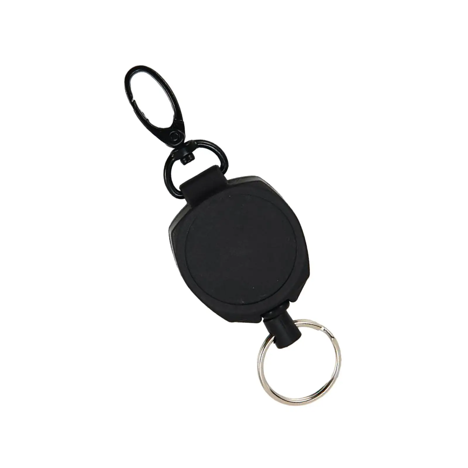 Retractable Keychain Heavy Duty Carabiner and Key Reel ID Badge Holder for