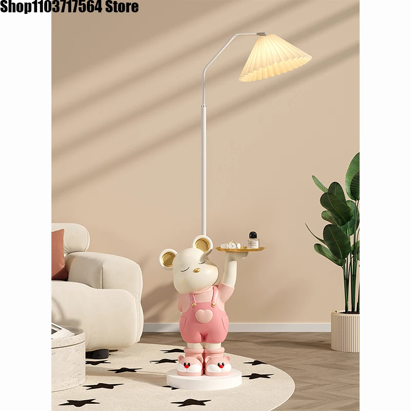 

Violent bear living room decoration large floor lamp decoration light luxury network red senior sense sofa TV cabinet