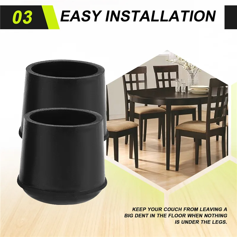 

Rubber Furniture Crutch Feet Stool Chair Leg Tip Pad 12Pcs Black CNIM Hot