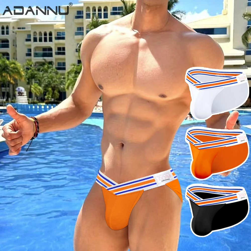 

High Fork Men's Briefs Sexy V Low Waist Big U Pouch Underwear for Men Fashion Side Labels Comfortable Man Hip Raise Underpants