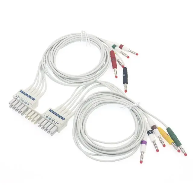 Compatible with Mortaras ELI150C, ELI230, ELI250C, ELI350 10-Lead ECG Lead Cable