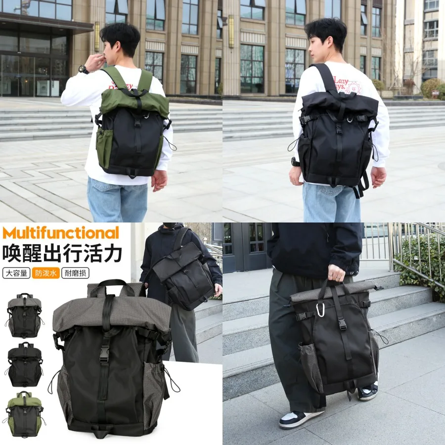 

【New style】Functional style fashionable backpack new outdoor sports hiking backpack multifunctional light college student schoo