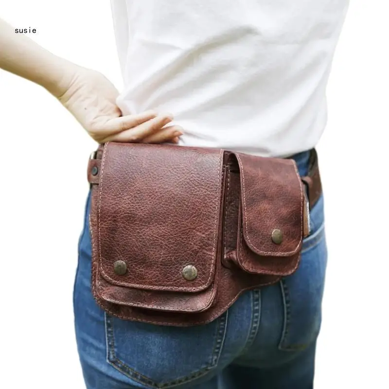 X7YA Steampunk Belt  Festival Bag Hip Bags for Women Men  Fanny Pack