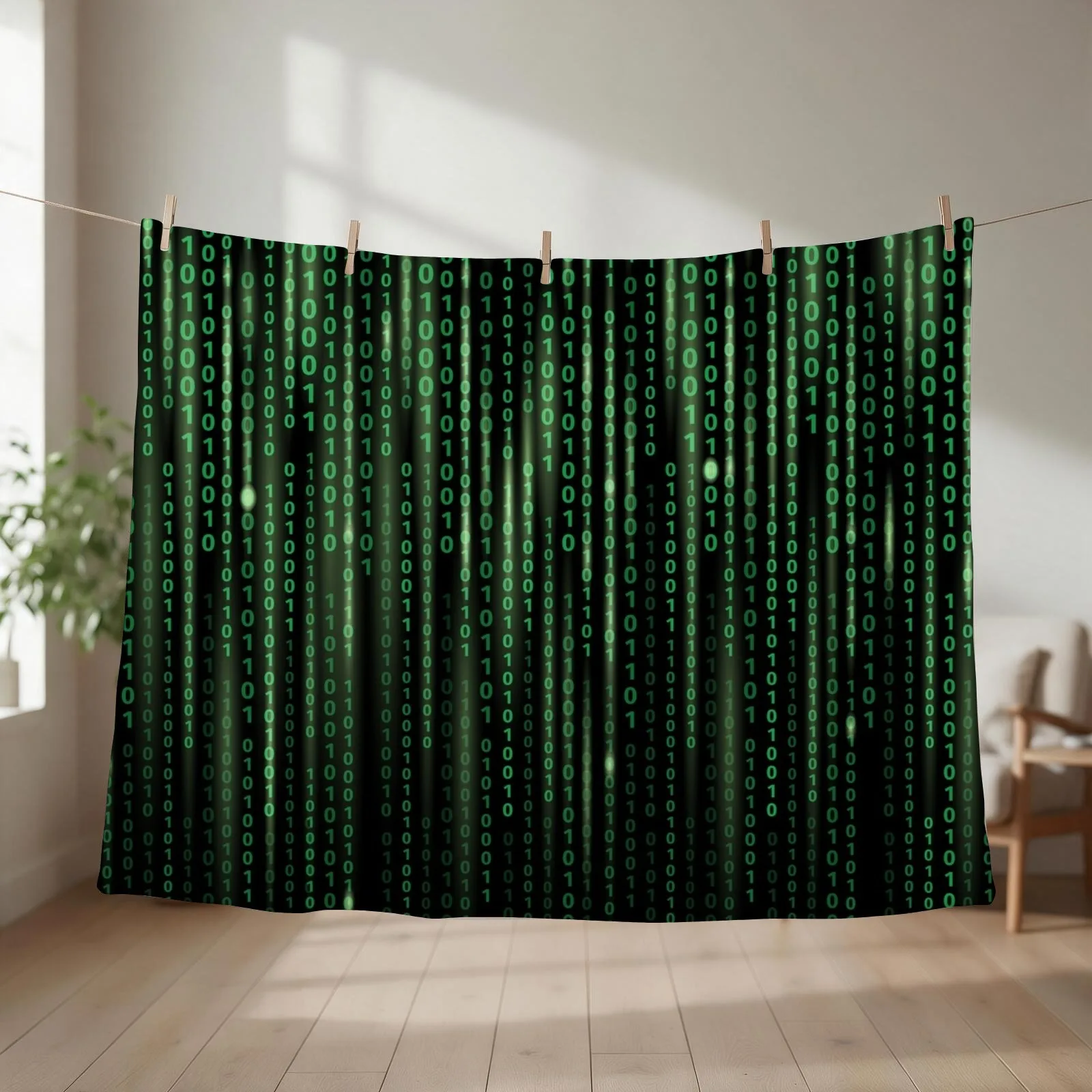 Binary code background matrix code Throw Blanket Vintage Tourist Decorative Sofa Winter beds Blankets