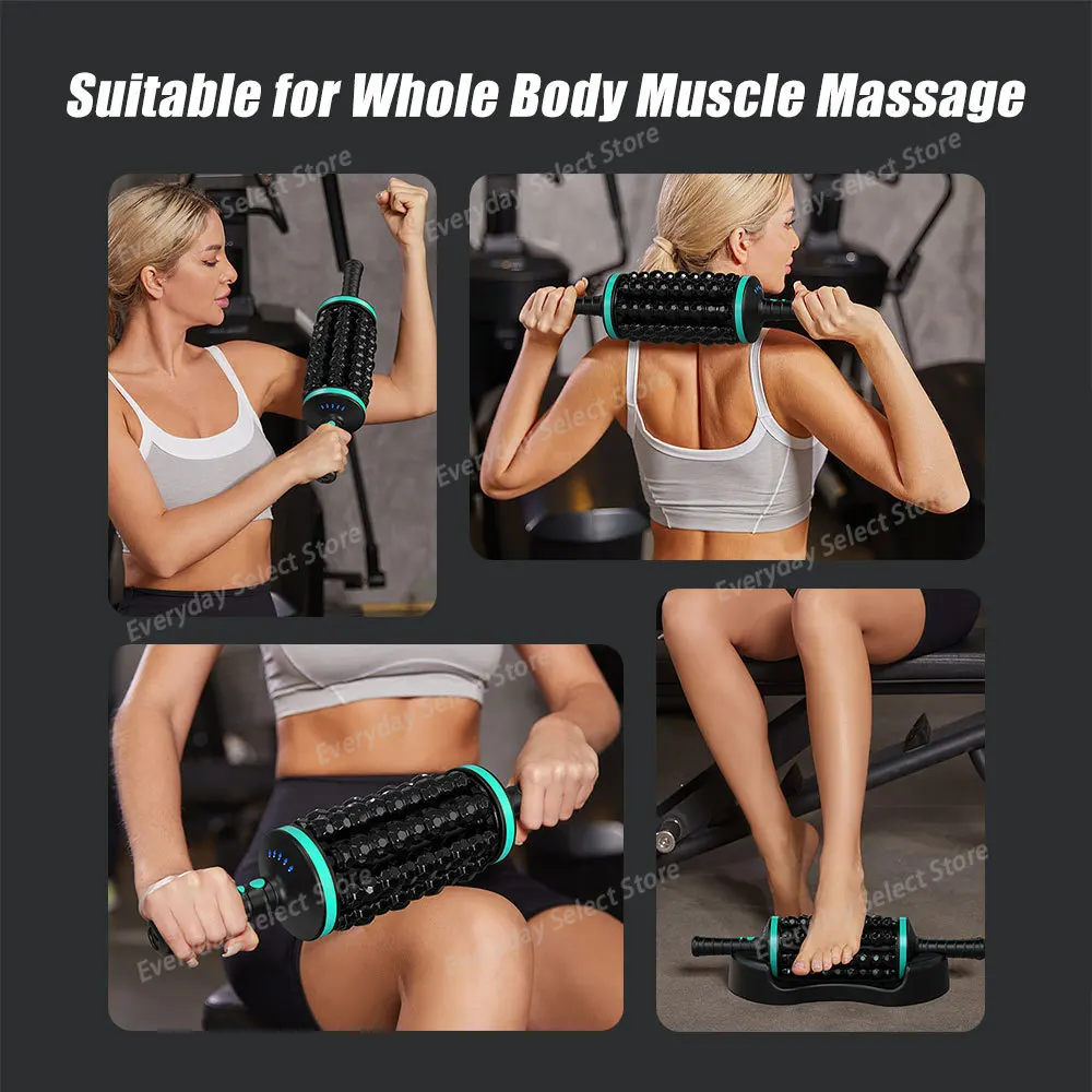 Rolling Massager, Home Fitness Exercise Abdominal Chest Muscle Rebound Abdominal Roller for Abdomen and Sole of Foot