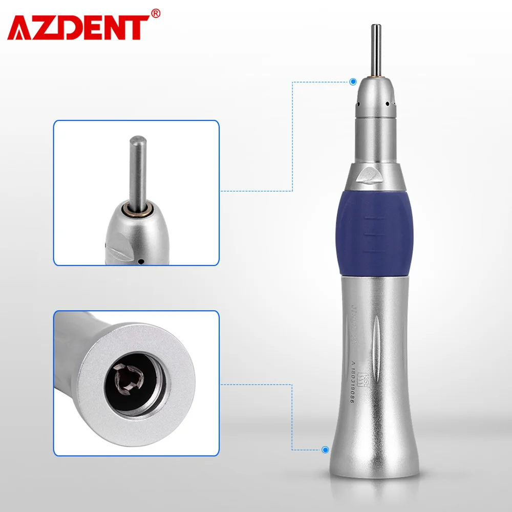 AZDENT Dental Straight Nose Cone Low Speed Handpiece Ratio 1:1 for Lab E-type Motors