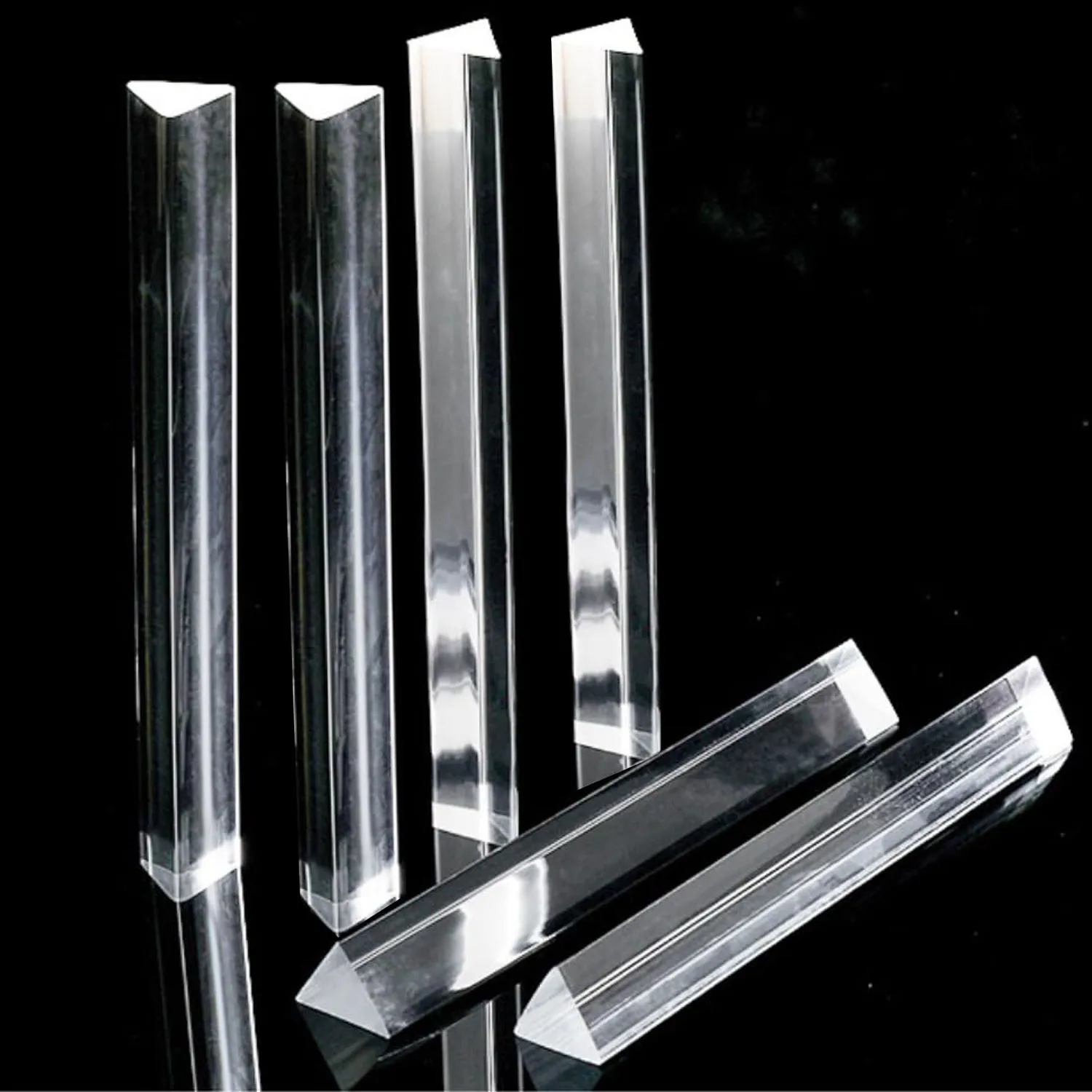 1-5pcs Clear PMMA Triangle Rod for Light Guiding, Acrylic Optical Bar for Precision Models & Prototypes, Easy to Cut & Polish