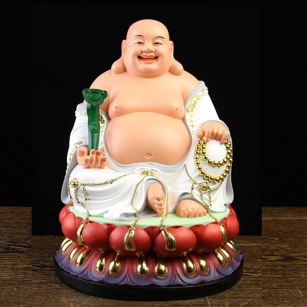 GOOD Asia Maitreya Buddha God of wealth BUDDHA figure home Altar shop Worship efficacious Talisman family Goddess Mascot statue