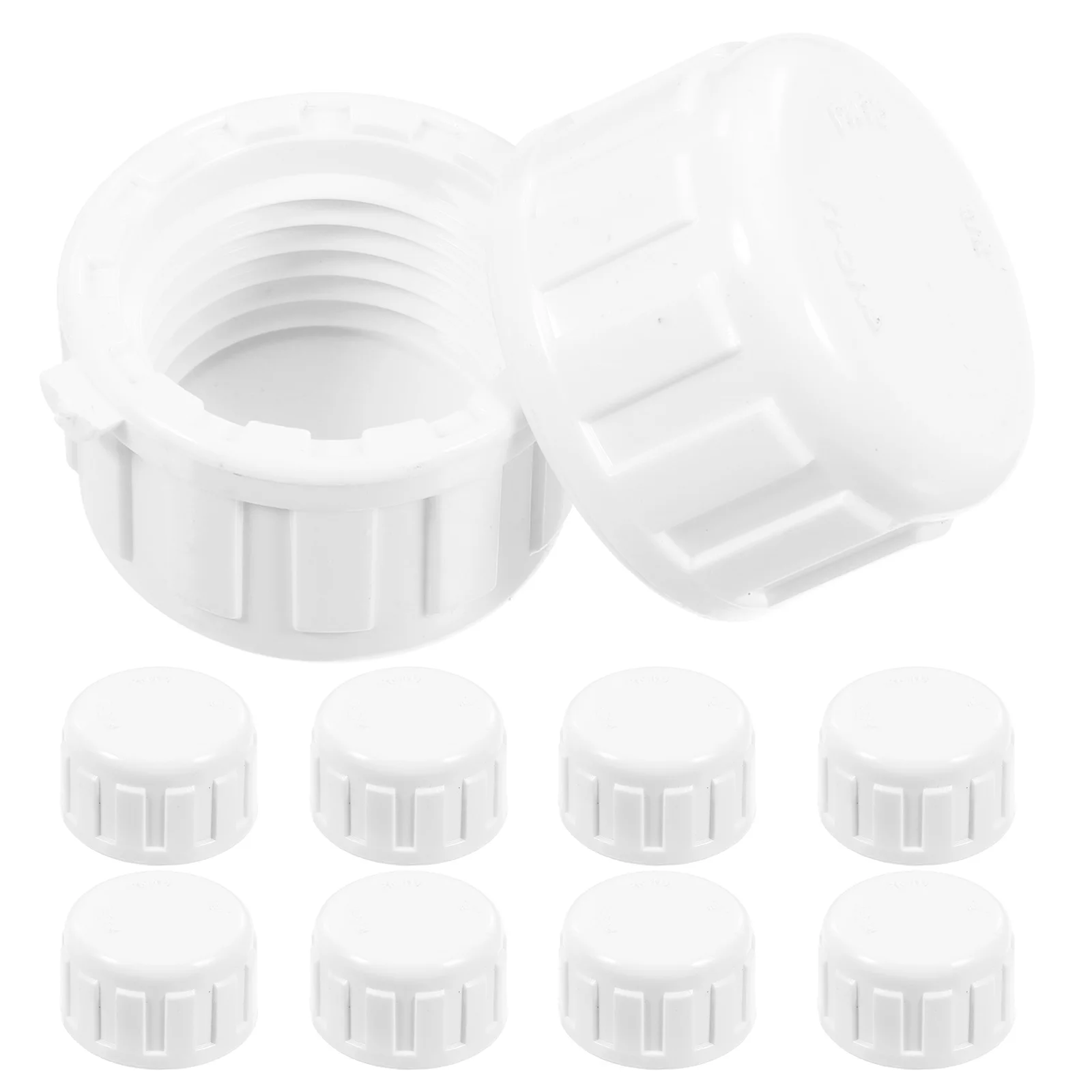 20 Pcs PVC Internal Thread Pipe Cap Plug 1 2 Inch High Strength Lightweight Irrigation System Sprinkler Swimming Pool Cold Water
