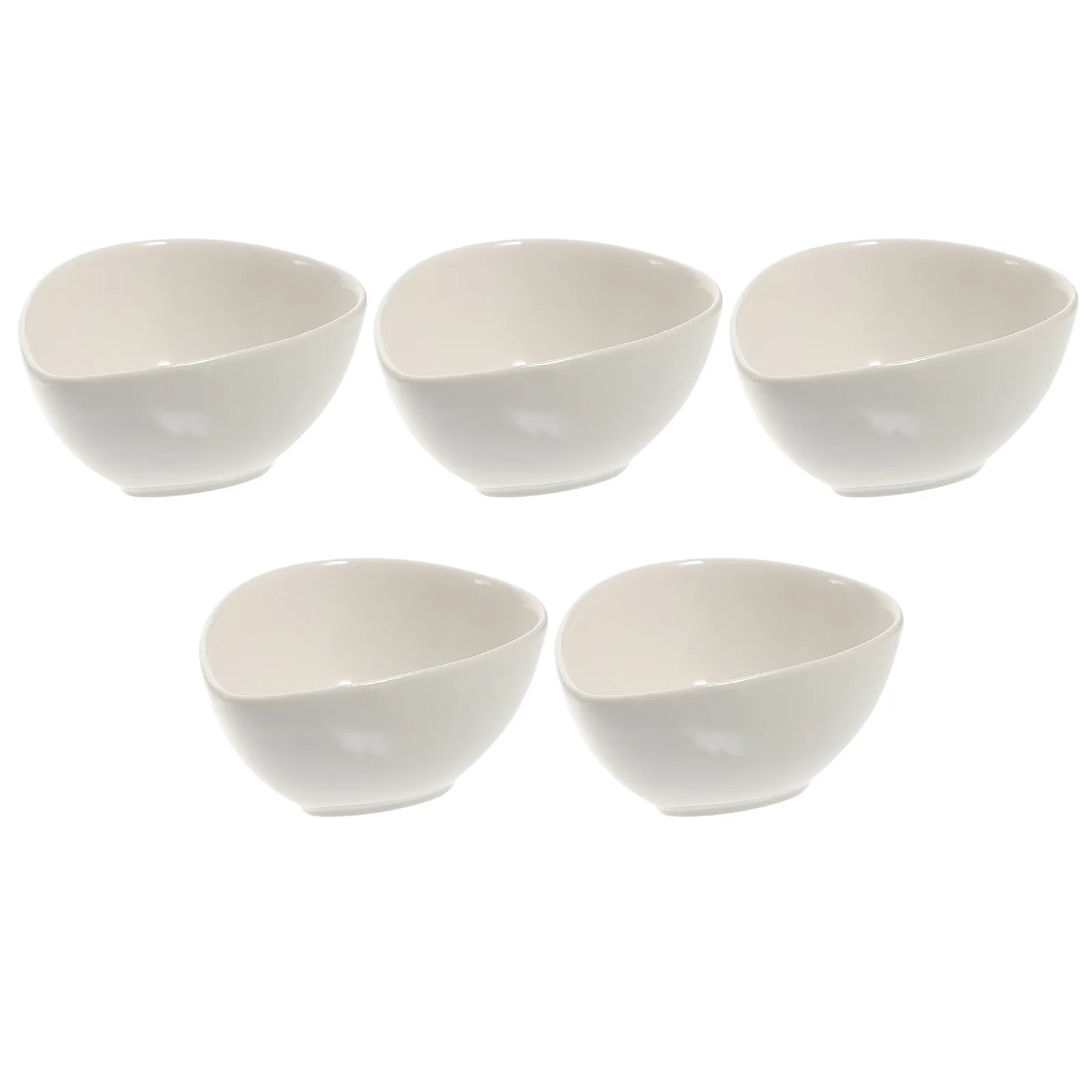 

5Pcs Seasoning Bowls Premium Material Small Lightweight White Sauce Dishes for Kitchen Dining Seasoning Dish Appetizer Bowl