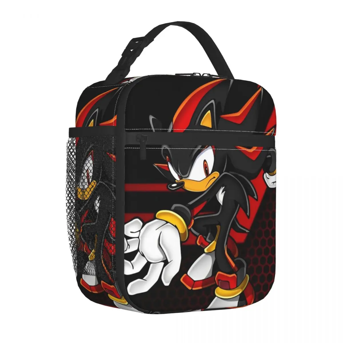 Shadow The Hedgehog Anime Accessories Insulated Lunch Bag For Outdoor Storage Food Boxes Reusable Cooler Thermal Lunch Boxes