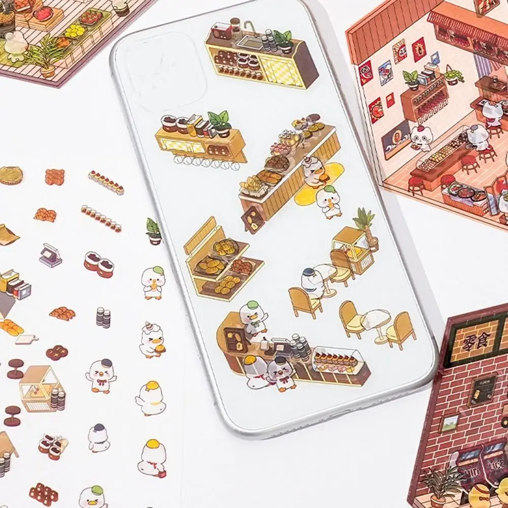 New DIY Miniature Scene 3D Stickers Decorative Three-dimensional Landscaping Stickers Cartoon Landscape Notebook Sticker