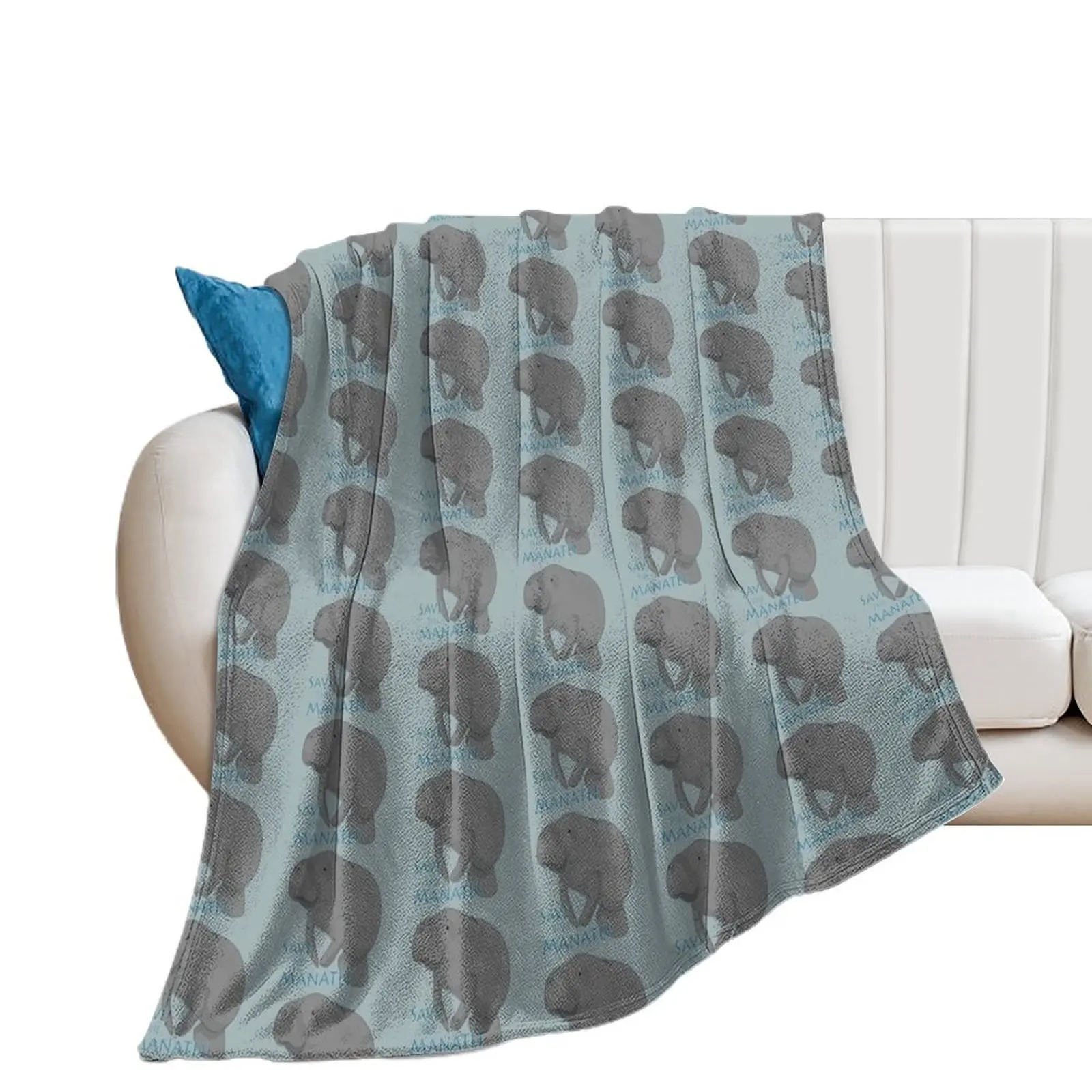 Manatee Throw Blanket Decorative Throw Plush Blankets