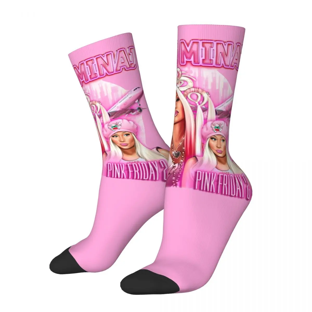 Nicki Minaj Stockings Men's rap Socks Warm Soft Casual Socks Spring Climbing Anti Bacterial Design Socks Birthday Gift