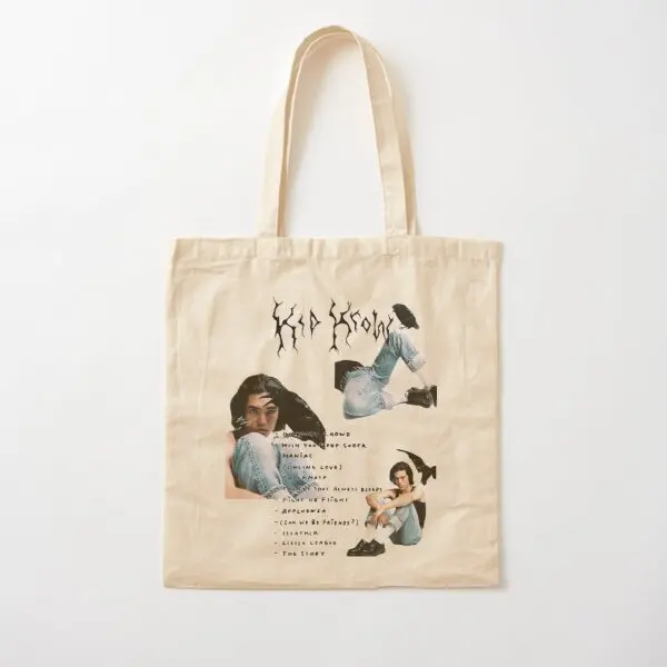 Kid Krow Conan Gray Cotton  Canvas Bag Shopper Handbag Fabric Foldable Shoulder Bag Tote Printed Travel Designer Grocery Women