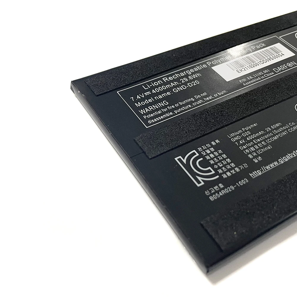 GND-D20 7.4V 29.6Wh 4000mAh بطارية الكمبيوتر المحمول لجيجابايت CF1 CF01 CF2 CF3 S1080 S1081 S1082 سلسلة الكمبيوتر اللوحي #5