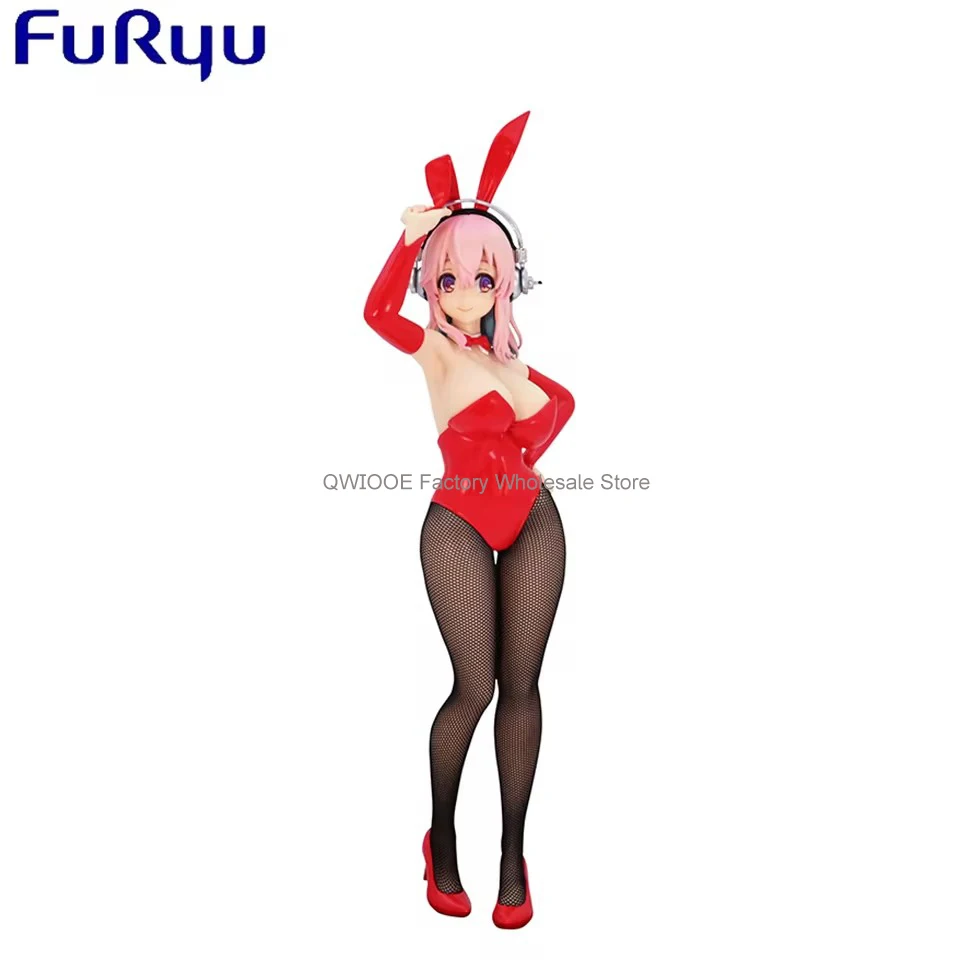 Original Genuine FuRyu 28cm Super Sonico Cartoon Action Figure PVC Toys Figures For Christmas Gifts