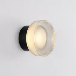 Spanish Designer Creative Glass LED Wall Lamp Simple Luxury Lighting Porch Aisle Background Bedroom Bedside Decorative Sconces