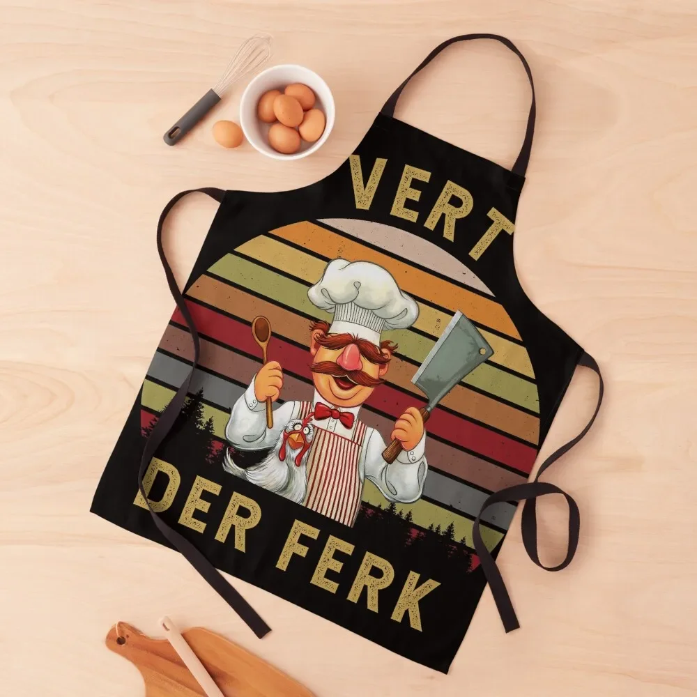 Vintage Swedish chef - Verk Der Ferk Apron Kitchen on the wall Kitchen Tools Accessories kitchen clothes Apron