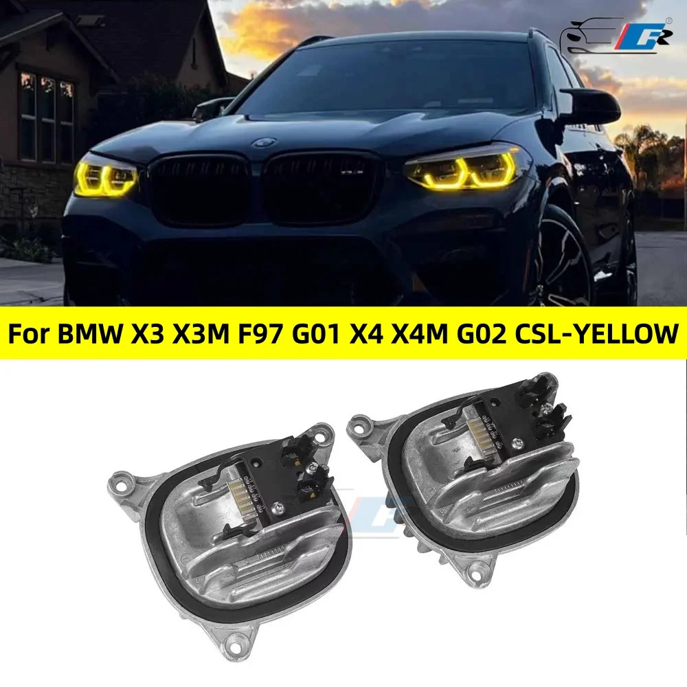 

Yellow Angel Eyes For 18-21 BMW X3 X3M F97 G01 X4 X4M G02 DRL 63117466107 63117466108 Daytime Running Light LED Chips Module