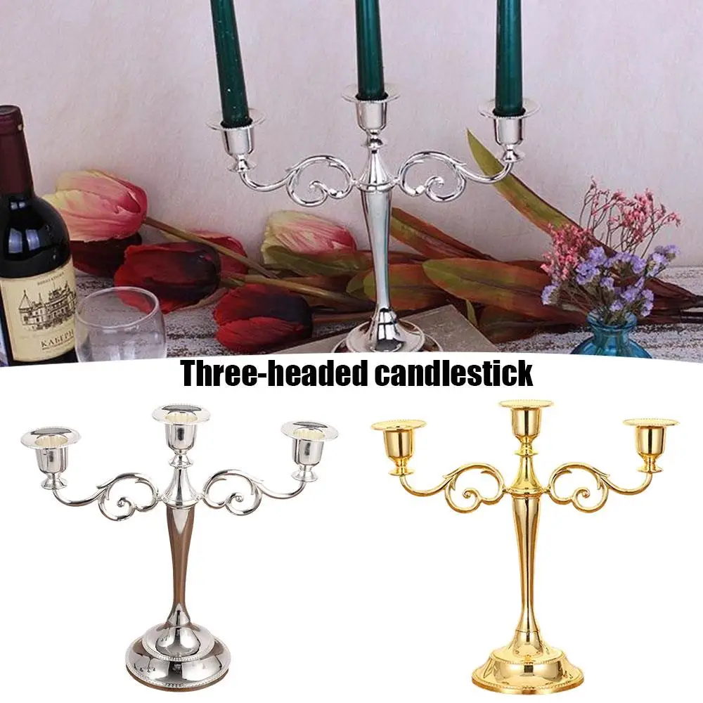 

Металлический подсвечник с 3-мя оружиями, винтажный настольный орнамент, подсвечники, украшение для дома, подсвечник, ретро, рождественские настольные предметы