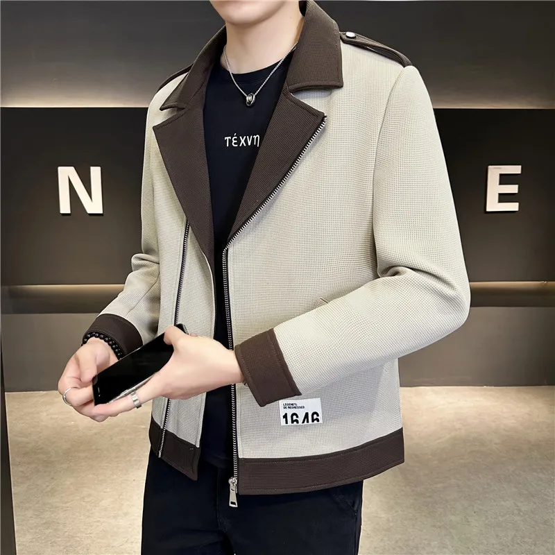 

Новая осенняя мужская повседневная куртка-карго свободного кроя, модный повседневный пиджак, стильная и удобная мужская верхняя одежда на каждый день