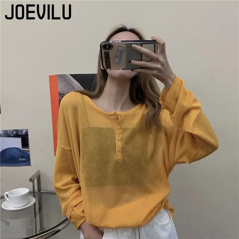 Mesh Long Sleeve Ice Silk Sunscreen Shirt Summer Loose Fitting Thin T-shirt Korean Fashion Medium Length Top Women Casual Blouse