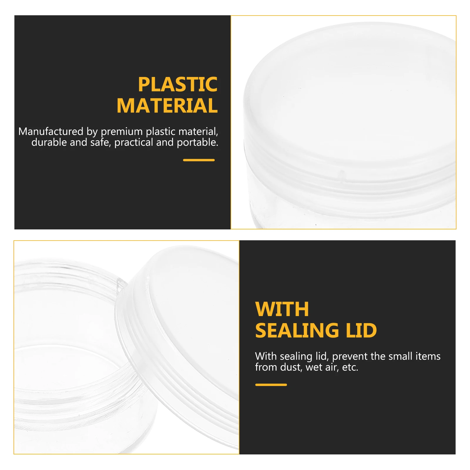 10pcs Watch Repair Tool Box Plastic Storage Organizer Sealing Lid For Home Mall Studio Durable Portable Transparent