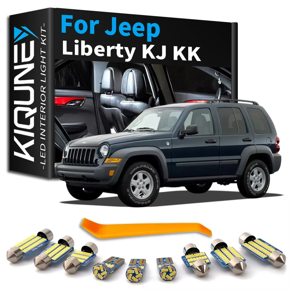 Car LED Interior Lights For Jeep Liberty KJ KK 2002 2003 2004 2005 2006 2007 2008 2009 2010 2011 2012 2013 Canbus Accessories