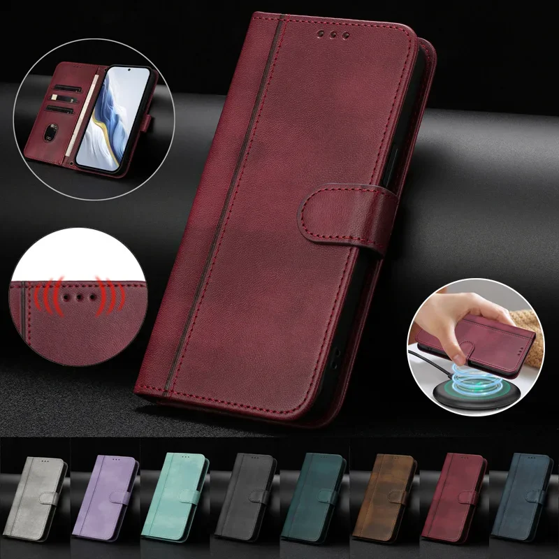 Простой чехол-кошелек в стиле ретро для Xiaomi Redmi A4, чехол для телефона Etui Xiomi Redmi A4 RedmiA4 A3 A3X A3 Pro A1 A2 Plus, чехол с отделениями для карт