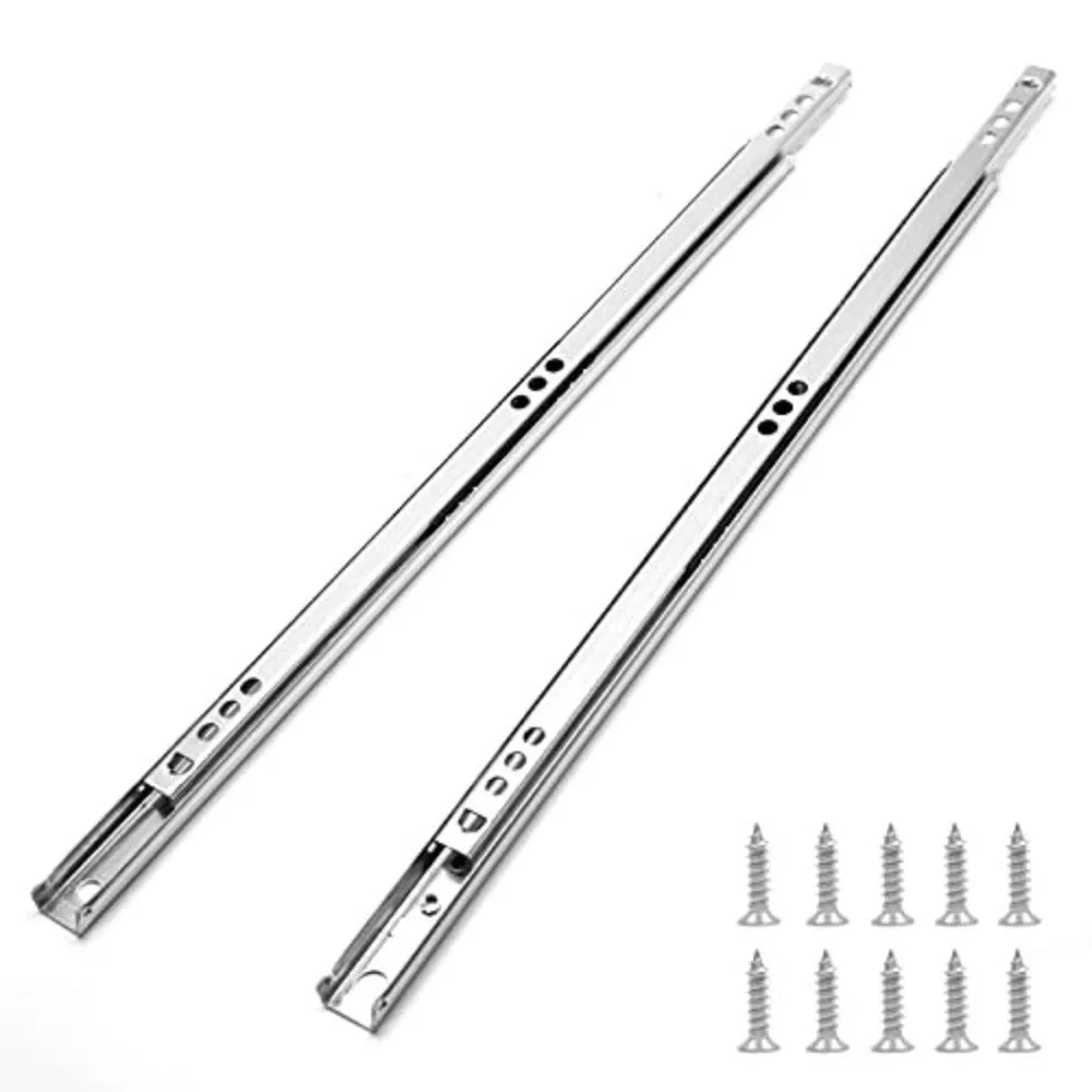 

2PCS New Smooth Glide Bearing Drawer Slides Two Way Slide 17mm Wide Drawer Rail Drawer Slides Kitchen