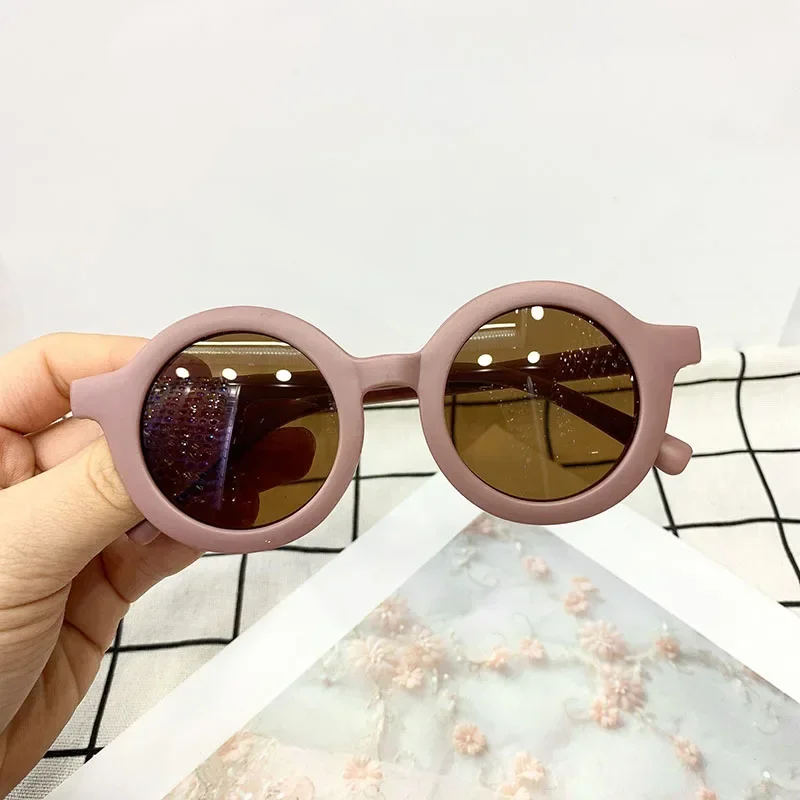 Neue Modische Kinder-Sonnenbrille für Jungen und Mädchen, Niedliche Runde Sonnenbrille mit UV-400-Schutz für Damen, Trendige Party-Brille – Detail 17